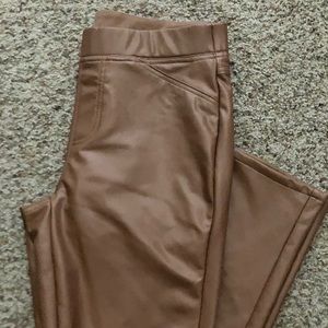 J Jill vegan leather pant- Brown XS NWT
